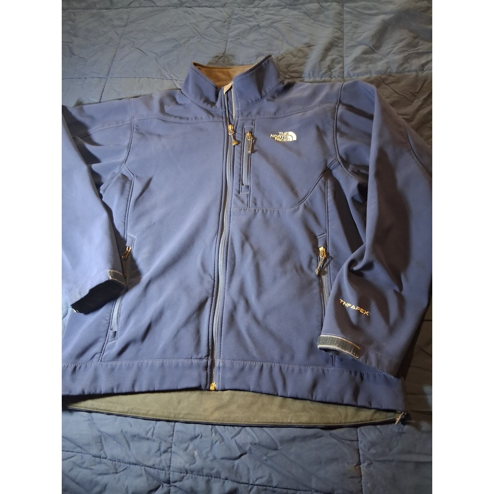 The North Face‎ Apex Bionic Jacket Men's Large Blue Zip Up Soft Shell Outdoor